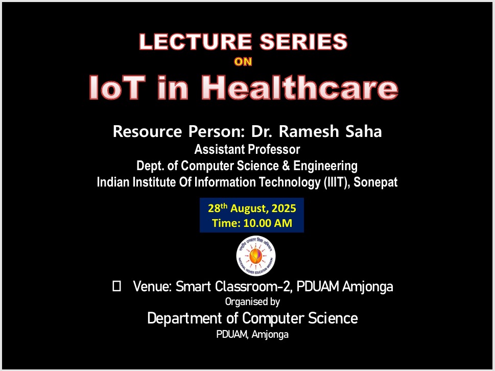 Lecture Series on IoT in Healthcare